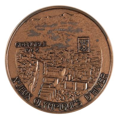 Lot #6300 Grenoble 1968 Winter Olympics Bronze Participation Medal - Image 2