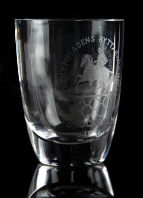Lot #6282 Stockholm 1956 Summer Olympics Souvenir Shot Glass - Image 2