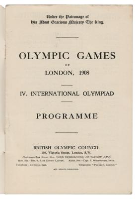 Lot #6195 London 1908 Olympics Daily Program - Image 2