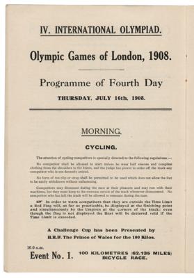 Lot #6195 London 1908 Olympics Daily Program - Image 3