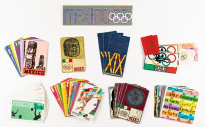 Lot #6303 Mexico City 1968 Summer Olympics Collection of (130+) Decals and Postcards - Image 1