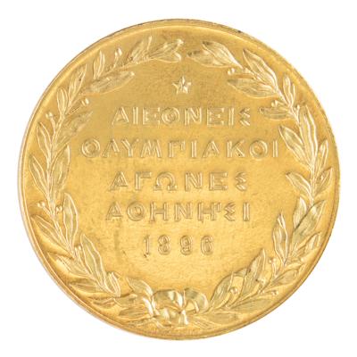 Lot #6004 Athens 1896 Olympics Gilt Bronze Participation Medal - From the Collection of IOC Member James Worrall - Image 2