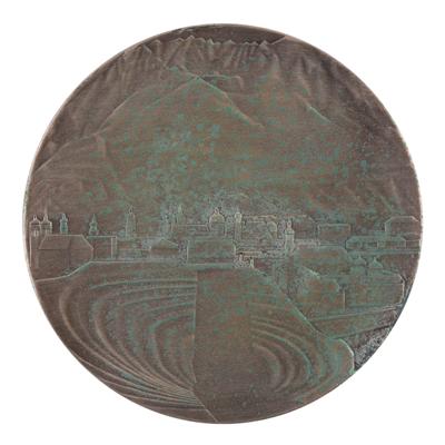 Lot #6323 Innsbruck 1976 Winter Olympics Silvered Bronze Participation Medal - From the Collection of IOC Member James Worrall - Image 2