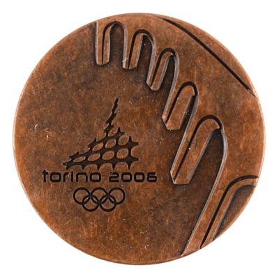 Lot #6369 Torino 2006 Winter Olympics Pewter Participation Medal - From the Collection of IOC Member James Worrall - Image 1