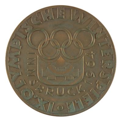 Lot #6087 Innsbruck 1964 Winter Olympics Bronze Participation Medal - From the Collection of IOC Member James Worrall - Image 2