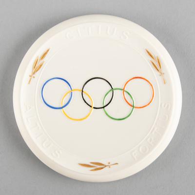 Lot #6283 Melbourne 1956 Summer Olympics Meissen Porcelain Medal - From the Collection of IOC Member James Worrall - Image 1