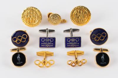 Lot #6391 Olympic Cufflinks (5) - From the Collection of IOC Member James Worrall - Image 1