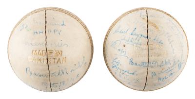 Lot #6261 London 1948 Summer Olympics Pakistan Team-Signed Field Hockey Ball - From the Collection of IOC Member James Worrall - Image 1