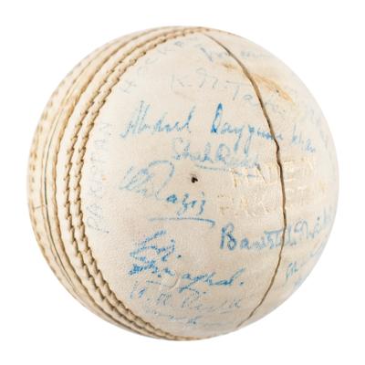 Lot #6261 London 1948 Summer Olympics Pakistan Team-Signed Field Hockey Ball - From the Collection of IOC Member James Worrall - Image 3