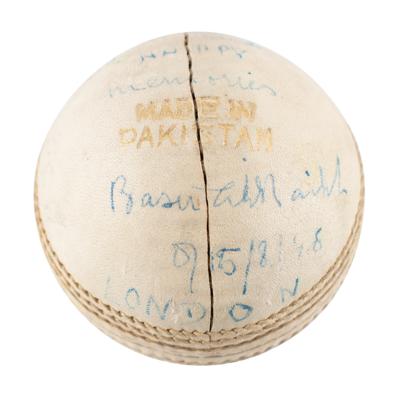 Lot #6261 London 1948 Summer Olympics Pakistan Team-Signed Field Hockey Ball - From the Collection of IOC Member James Worrall - Image 8