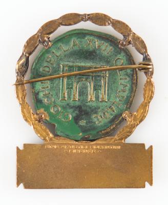 Lot #6085 Rome 1960 Summer Olympics. Chef de Mission Badge. Presented to Member James Worrall - Image 2