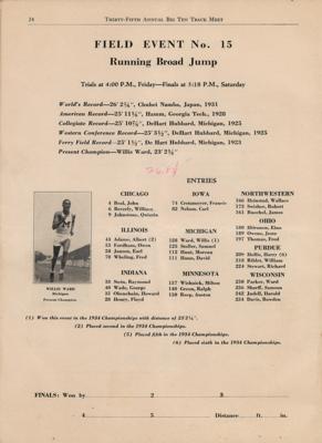 Lot #6044 Jesse Owens: 1935 Big Ten Track and Field Championships Program - Image 5