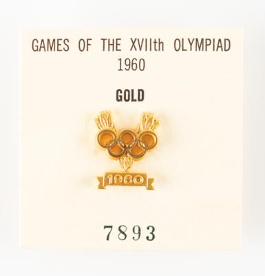 Lot #6083 Rome 1960 Summer Olympics Gold Winner's Medal Pin - Image 1