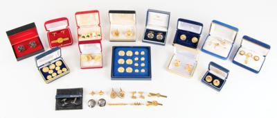 Lot #6385 Olympic Buttons, Tie Clips, and Cufflinks Collection (60+) - From the Collection of IOC Member James Worrall - Image 1