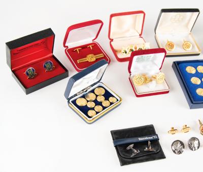 Lot #6385 Olympic Buttons, Tie Clips, and Cufflinks Collection (60+) - From the Collection of IOC Member James Worrall - Image 3