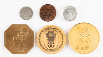 Lot #6386 Olympic Commemorative and Participation Medals (6) - From the Collection of IOC Member James Worrall - Image 1