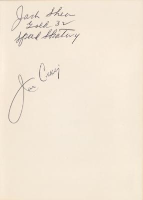 Lot #6333 Jack Shea and Jim Craig Signed Lake Placid 1980 Winter Olympics Greeting Card - Image 1