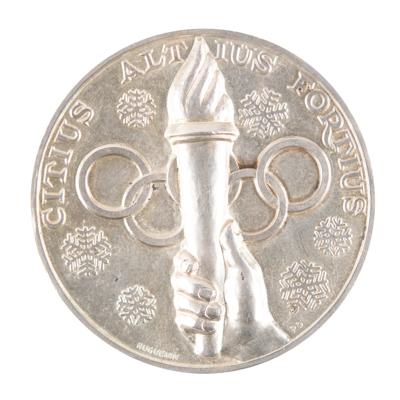 Lot #6058 St. Moritz 1948 Winter Olympics Silver Winner's Medal - Image 1