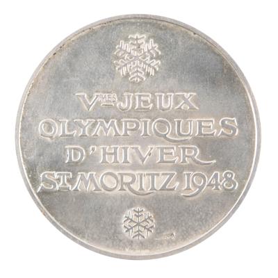 Lot #6058 St. Moritz 1948 Winter Olympics Silver Winner's Medal - Image 2