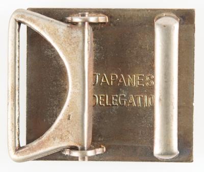 Lot #6281 Melbourne/Stockholm 1956 Summer Olympics Japanese National Olympic Committee Belt Buckle - Image 2