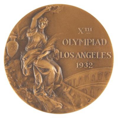 Lot #6040 Los Angeles 1932 Summer Olympics Bronze Winner's Medal for Dressage - Image 1