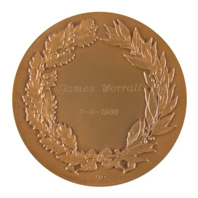Lot #6360 Albertville 1992 Winter Olympics Bid Medal - From the Collection of IOC Member James Worrall - Image 2