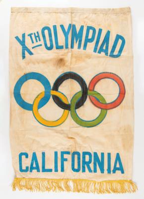 Lot #6043 Los Angeles 1932 Summer Olympics Banner - Image 1