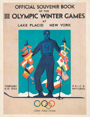 Lot #6216 Lake Placid 1932 Winter Olympics Souvenir Program - Image 1