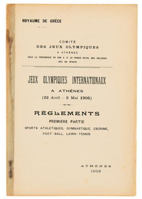 Lot #6021 Athens 1906 Intercalated Olympics Official Event Regulation Booklet - Image 1