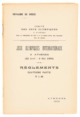 Lot #6022 Athens 1906 Intercalated Olympics Official Shooting Regulation Book - Image 1