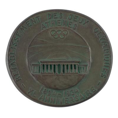 Lot #6224 Athens 1894 Olympic Games 40th Anniversary Medal - Image 2