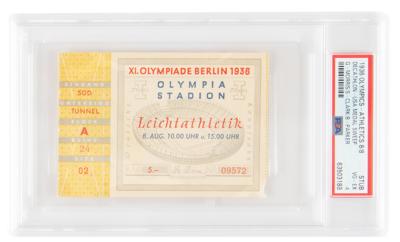 Lot #6054 Berlin 1936 Summer Olympics Athletics Ticket Stub - PSA VG-EX 4 - Image 1