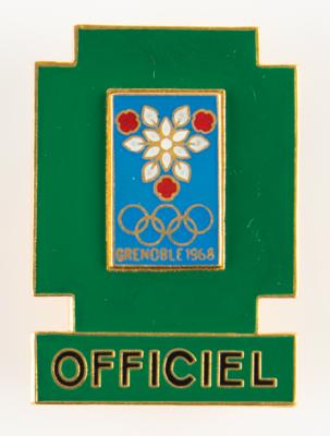 Lot #6103 Grenoble 1968 Winter Olympics Official's Badge - Image 1