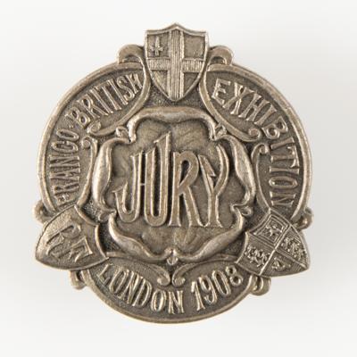 Lot #6027 London 1908 Olympics Exposition Judge's Badge