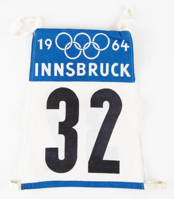 Lot #6293 Innsbruck 1964 Winter Olympics Competitor's Bib - Image 1