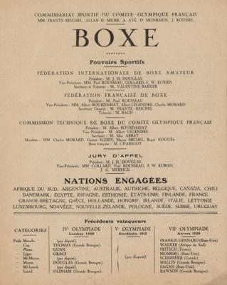 Lot #6207 Paris 1924 Olympics Daily Program for Boxing - Image 2