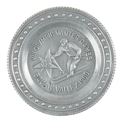 Lot #6287 Squaw Valley 1960 Winter Olympics Souvenir Metal Wall Plate - Image 1