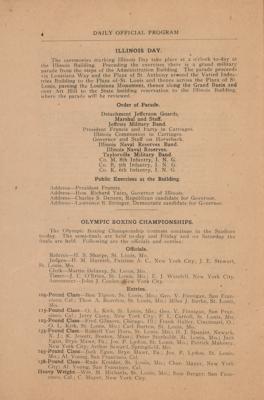 Lot #6190 St. Louis 1904 Olympics Daily Program - Boxing Championships - Image 2