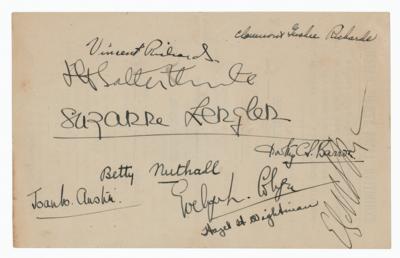 Lot #6036 Paris 1924 Olympics Tennis Signatures - Image 1