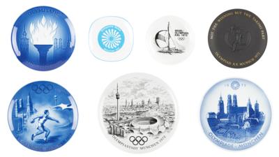 Lot #6315 Munich 1972 Summer Olympics Souvenir Plate Collection (7) - Image 1