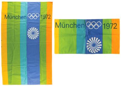Lot #6316 Munich 1972 Summer Olympics Flags - Lot of 2 - Image 1