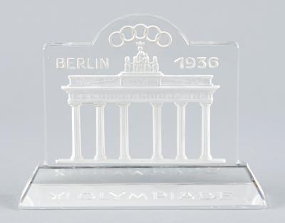 Lot #6055 Berlin 1936 Summer Olympics Crystal Paperweight - Image 1