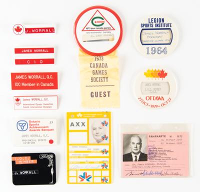 Lot #6382 IOC and Canadian ID Cards and Badges (11) - From the Collection of IOC Member James Worrall - Image 1
