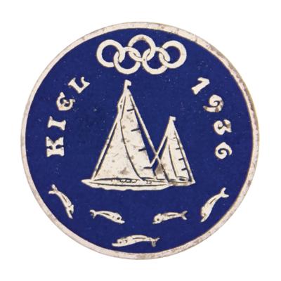 Lot #6233 Berlin 1936 Summer Olympics Kiel Olympic Yachting Visitors Pin - Image 1