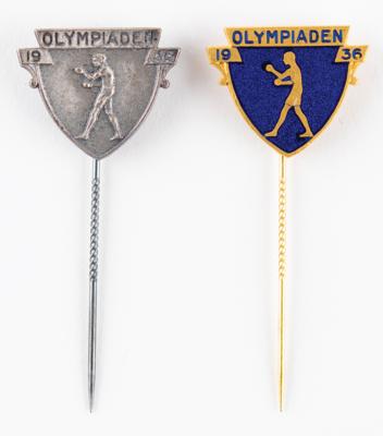 Lot #6238 Berlin 1936 Summer Olympics Swedish Boxing Pins - Image 1