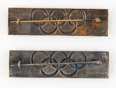 Lot #6240 Berlin 1936 Summer Olympics Bronze and Silver Pins - Image 2