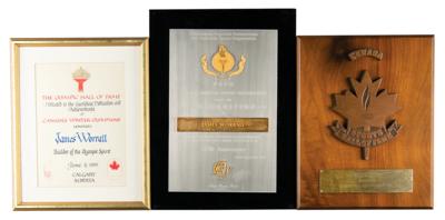 Lot #6351 IOC Member James Worrall Olympic HOF, Canadian Sports HOF, and Pan American 50th Anniversary Wall Plaques - Image 1