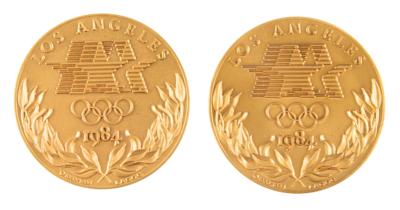 Lot #6337 Los Angeles 1984 Summer Olympics Bronze Participation Medals (2) - From the Collection of IOC Member James Worrall - Image 2