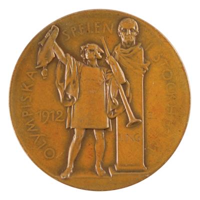 Lot #6030 Stockholm 1912 Olympics Bronze Winner's Medal - Image 2
