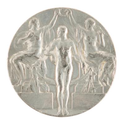 Lot #6031 Stockholm 1912 Olympics Aluminum Souvenir Winner's Medal